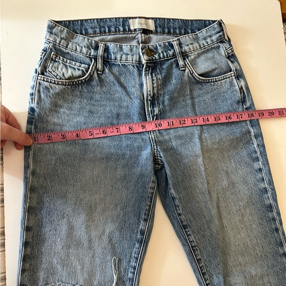 Triarchy Medium Wash Denim 100%Organic Cotton Blown Put Distressed Knee Jeans 27 - Picture 14 of 16